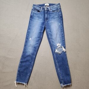 PAIGE Hoxton Ankle Jeans Alessio Destructed Sz 27 Distressed.